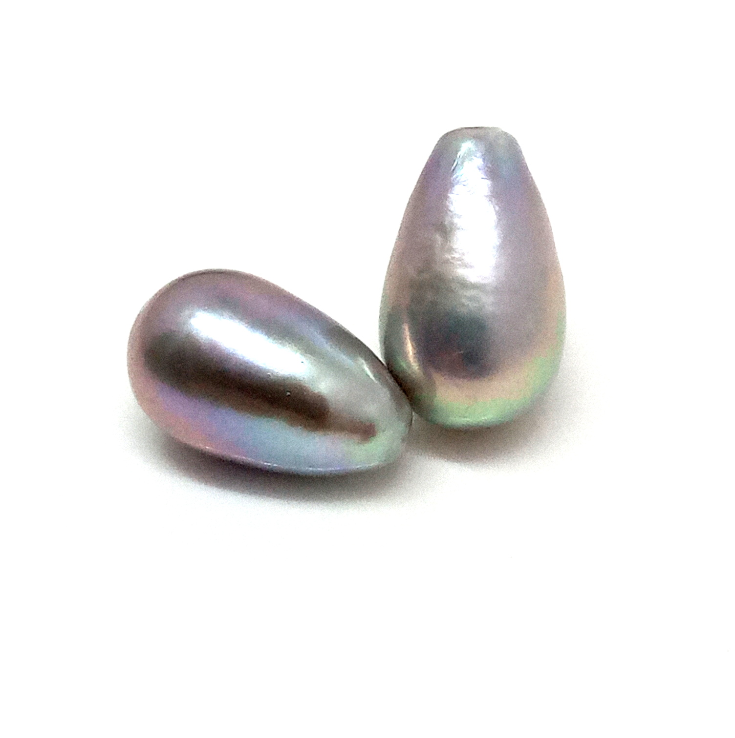 Ice Blue Drop Pearls Pair